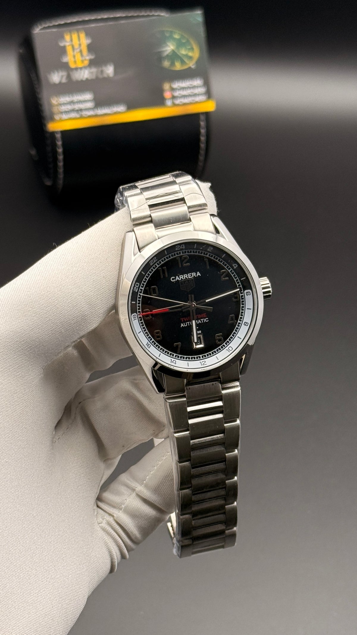Silver with black Dial