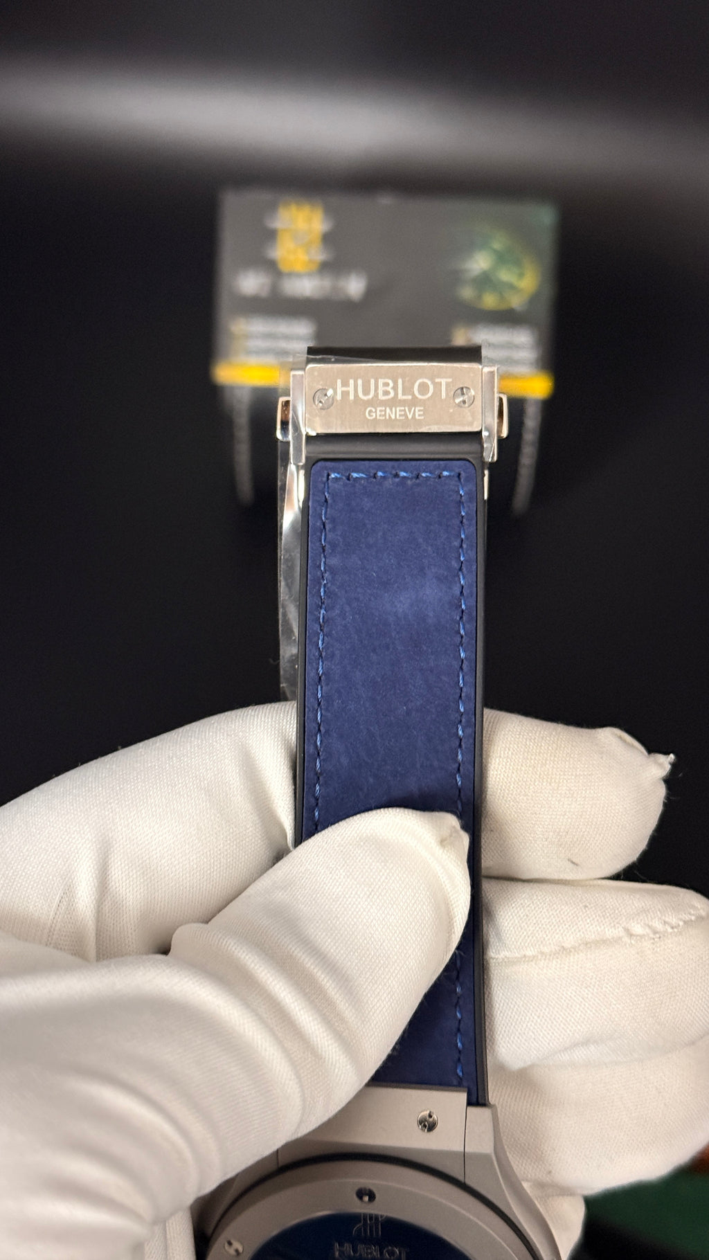 Silver with blue Dial