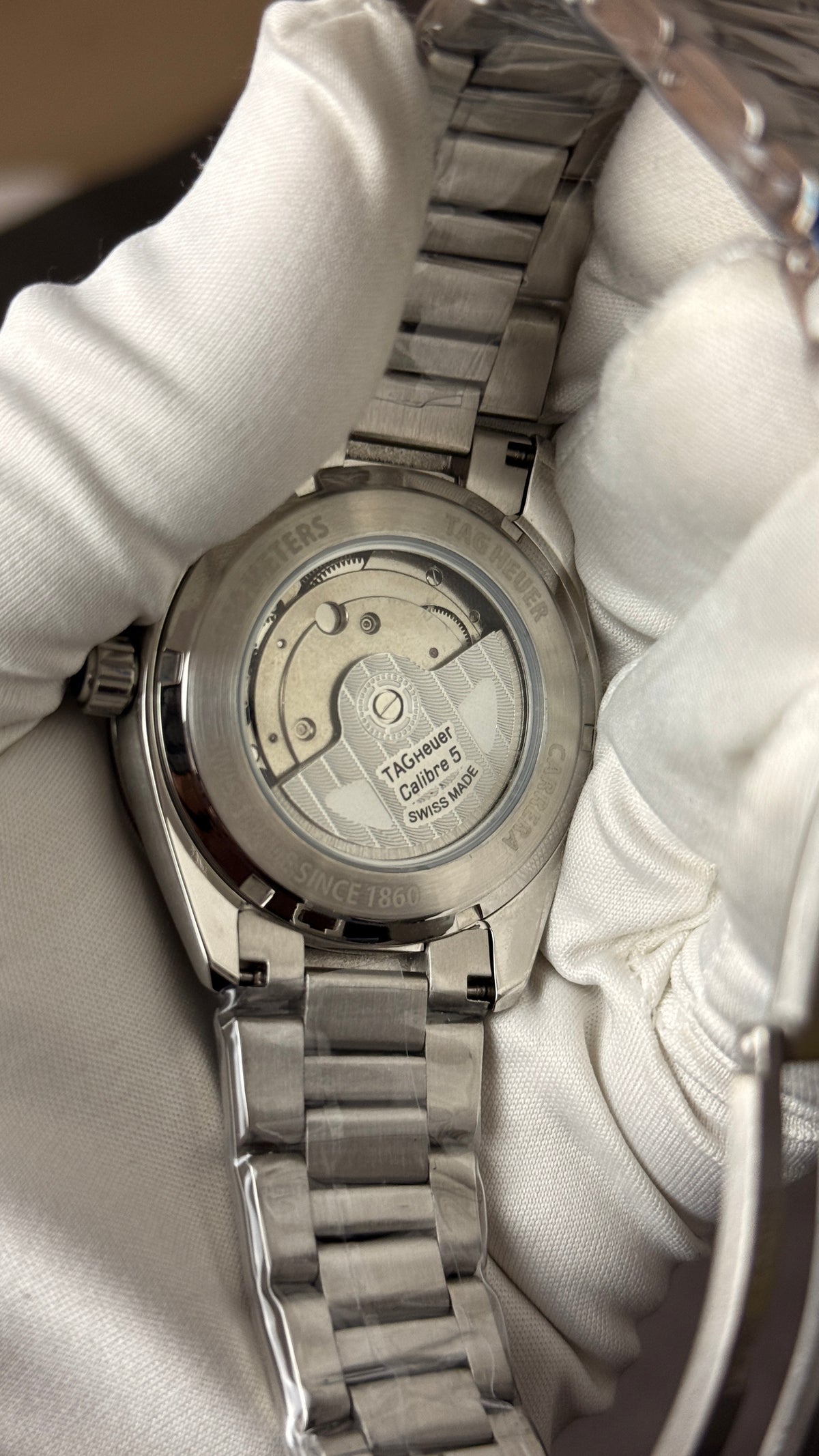 Silver with blue Dial