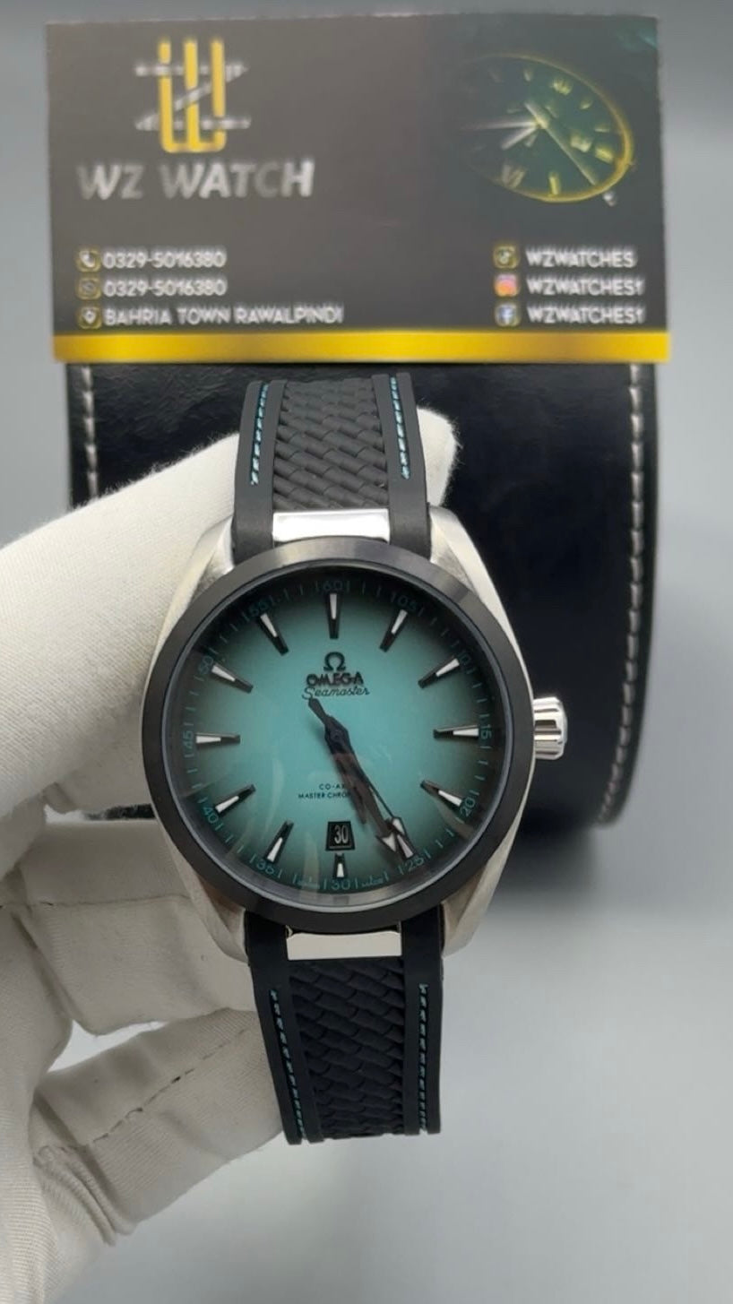 Silver with Blue Dial.