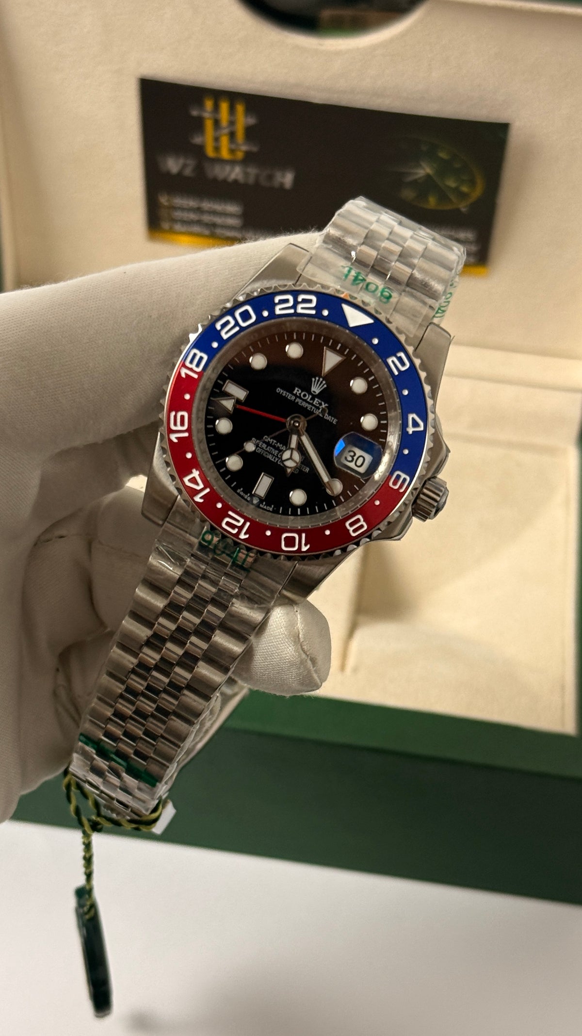 Silver with black Dial