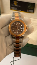 Rose gold two tone chocolate Dial