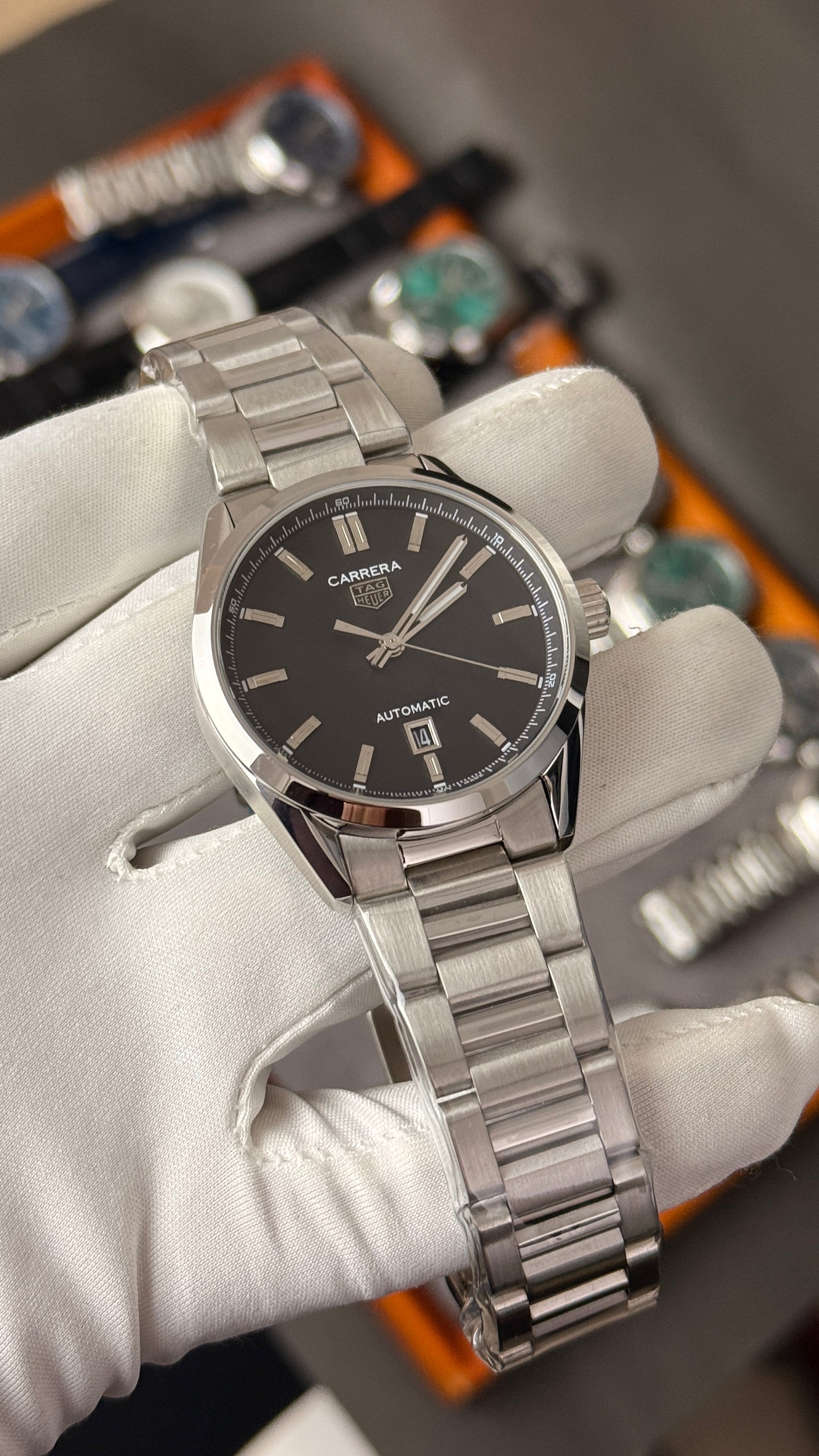 Silver with black Dial