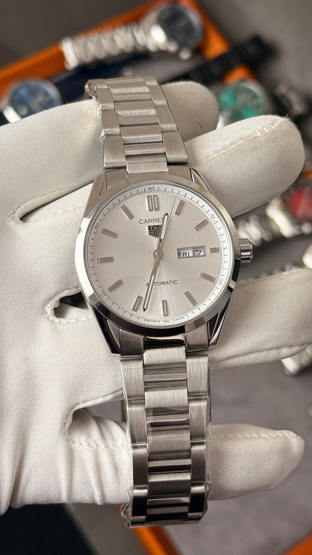 Silver with white Dial