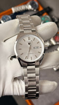 Silver with white Dial