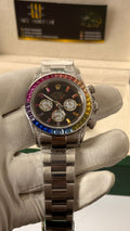 Silver with black Dial