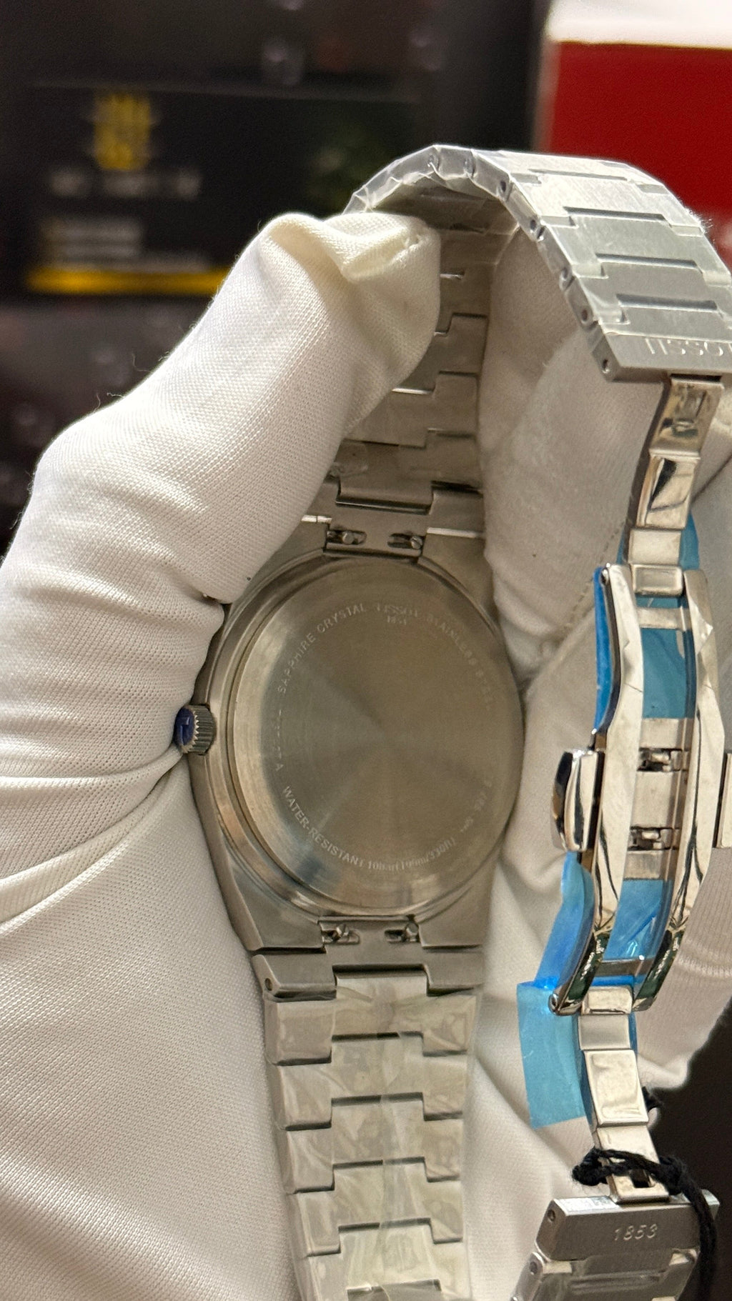 Silver with white dial