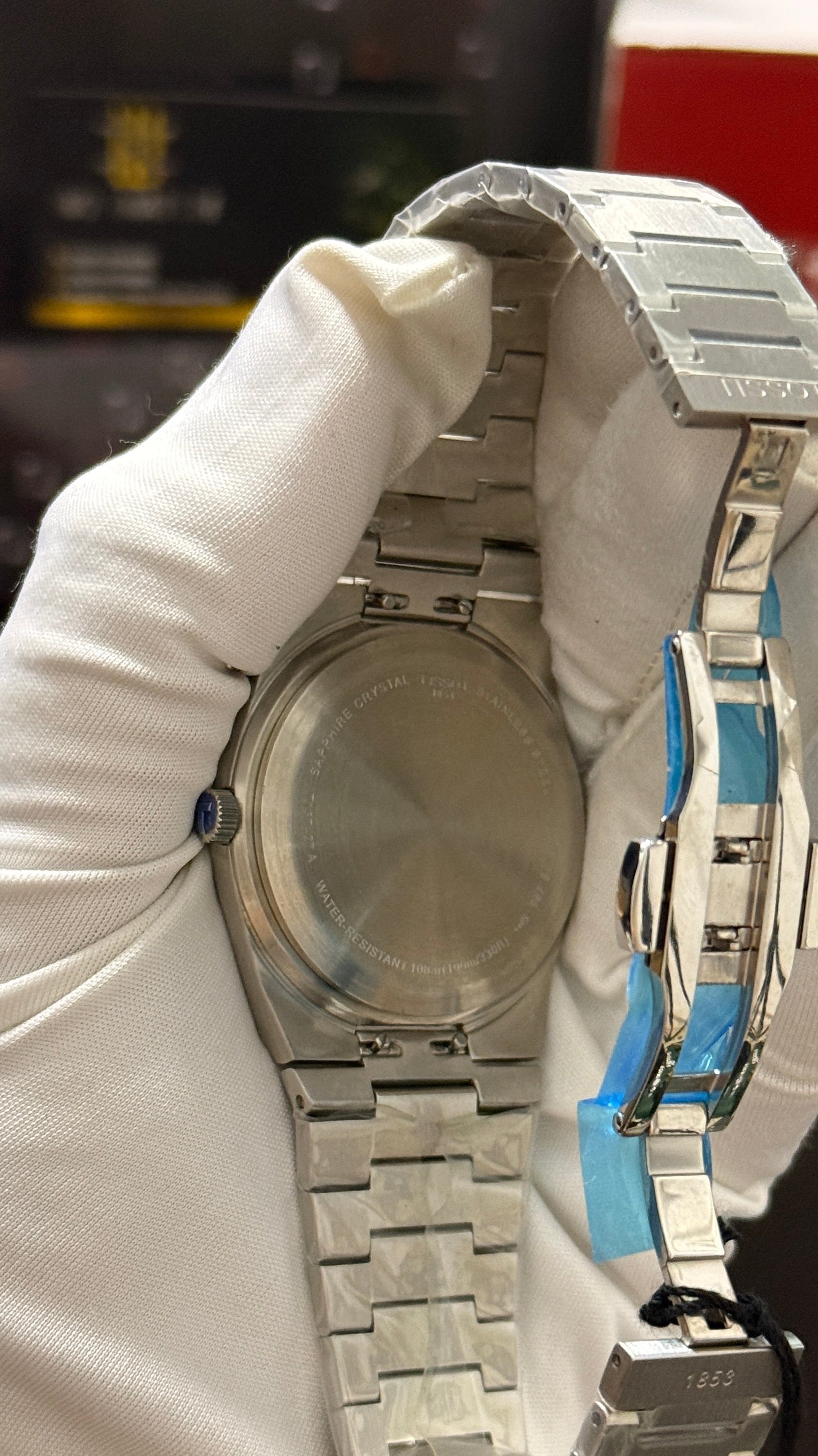 Silver with white dial