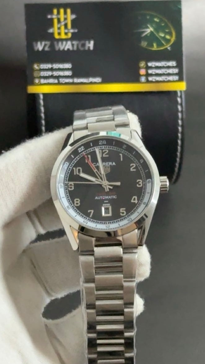 Silver with black Dial