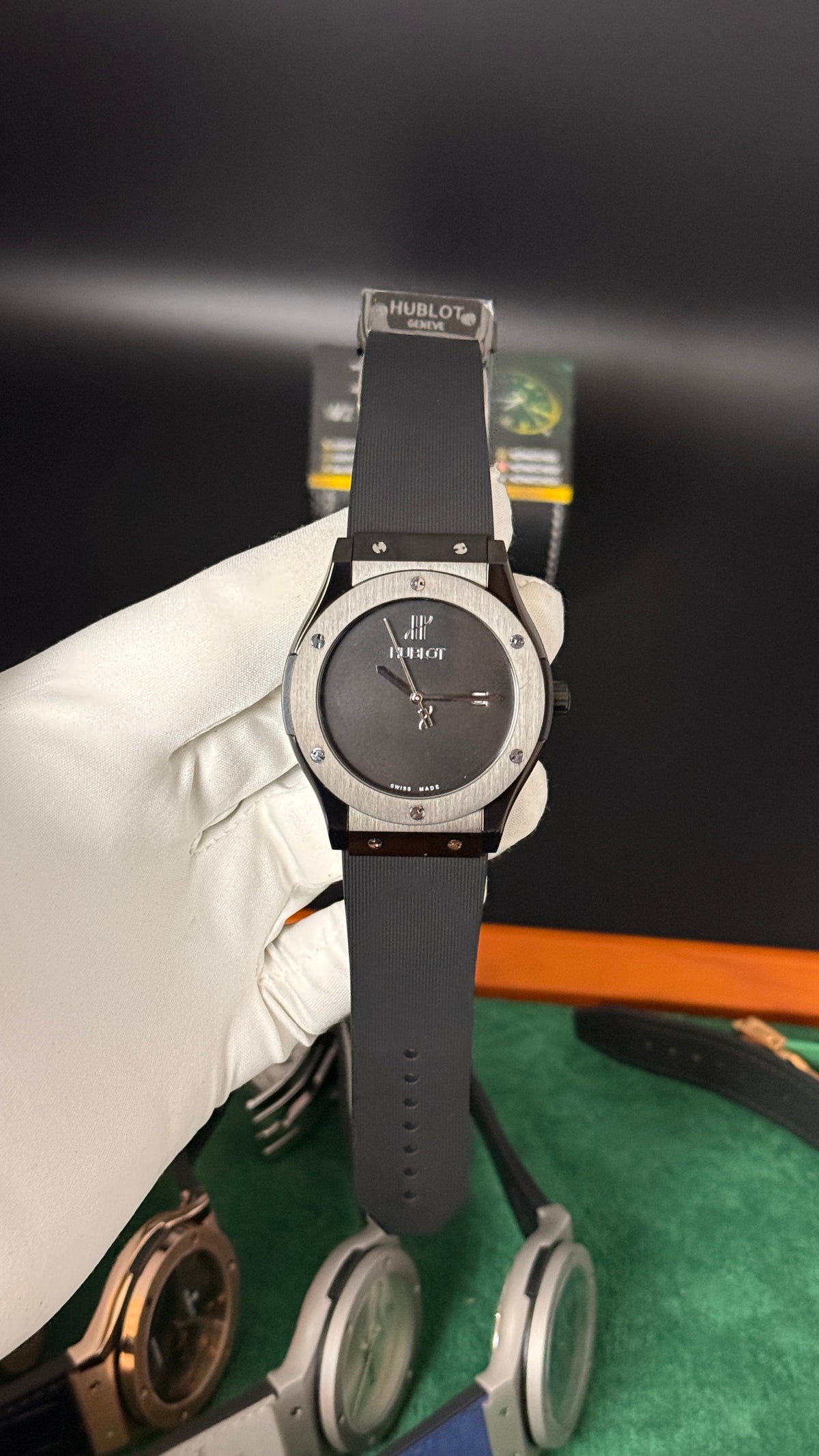Silver with black Dial