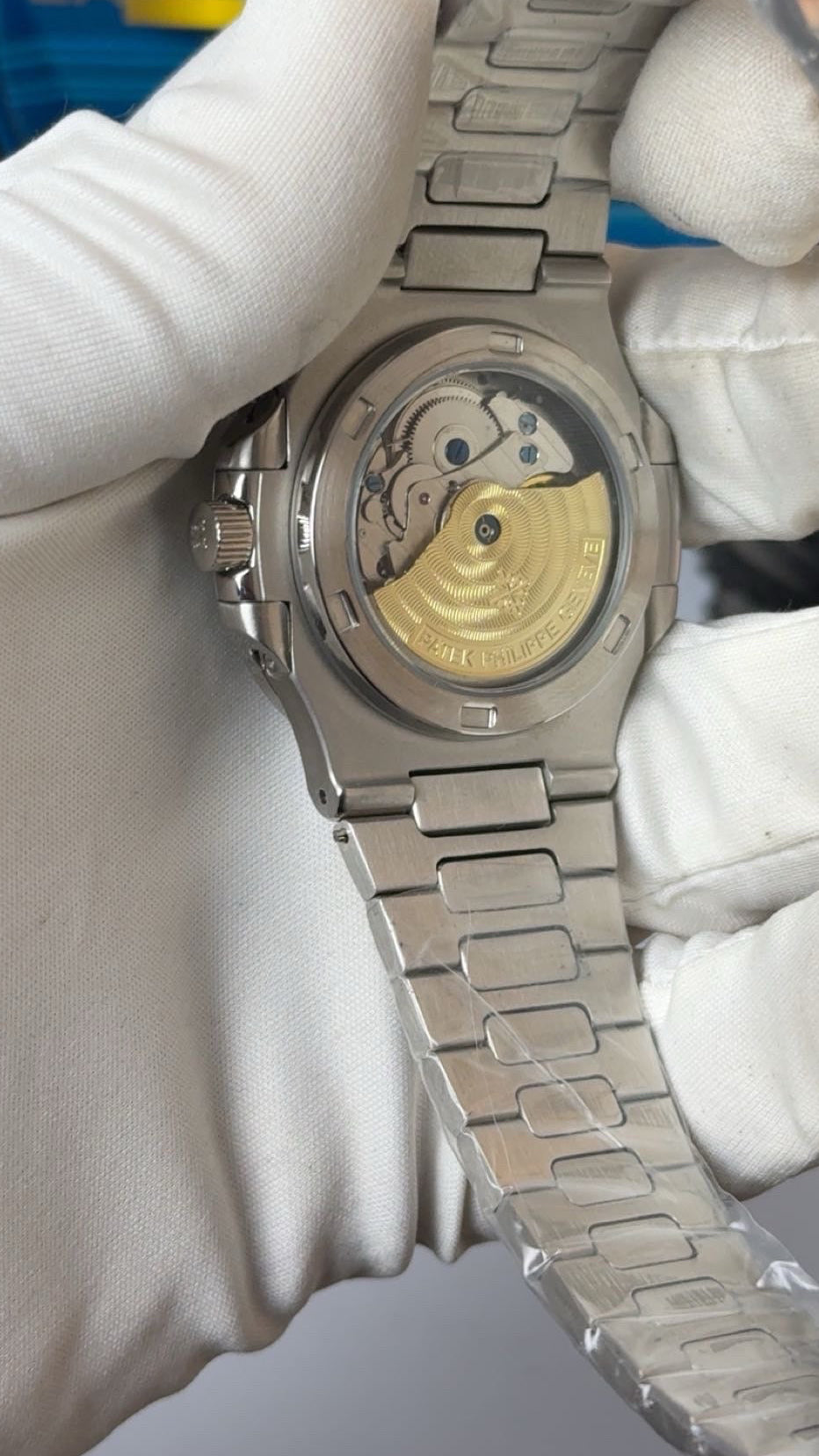 Silver with green Dial.