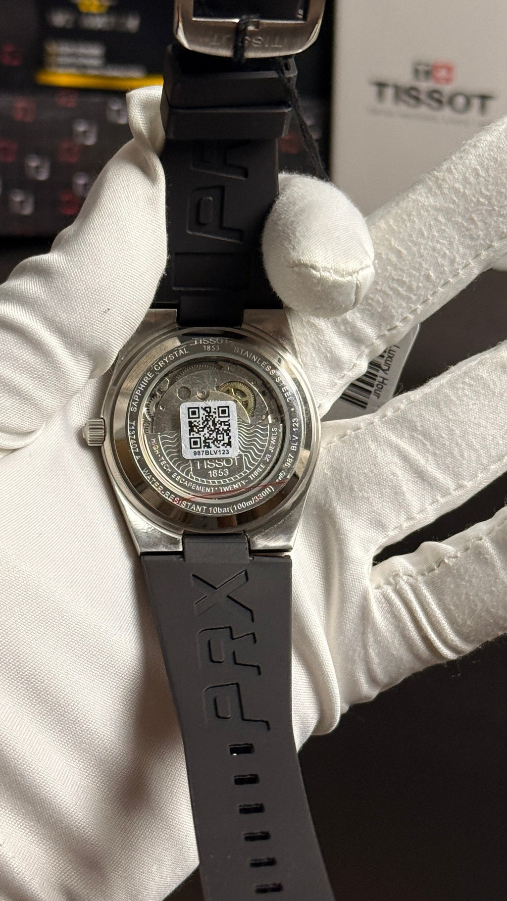 Silver with black dial