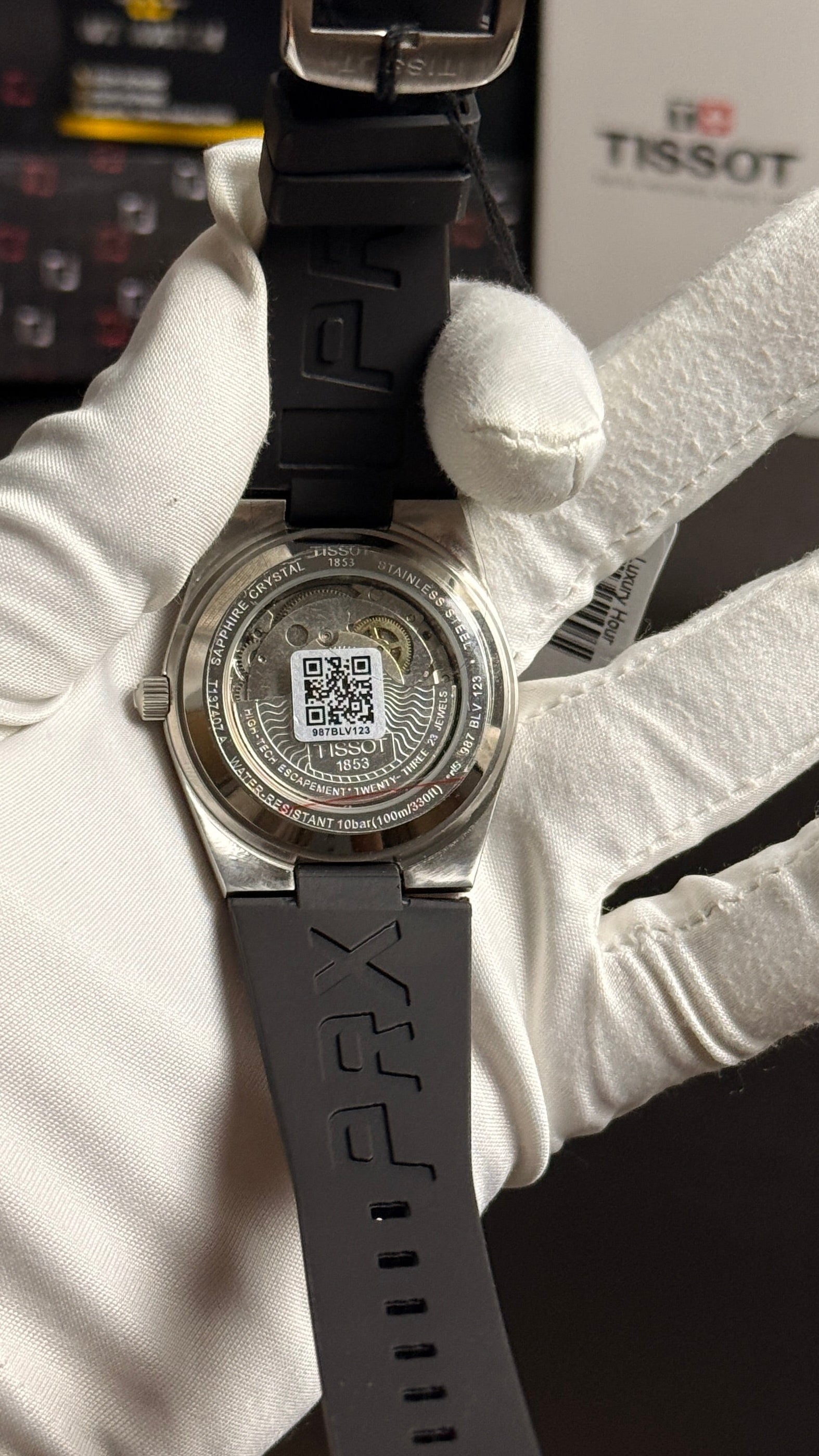 Silver with black dial