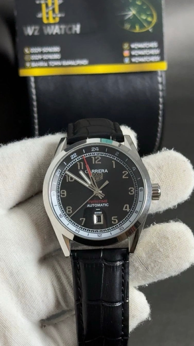 Silver with black Dial