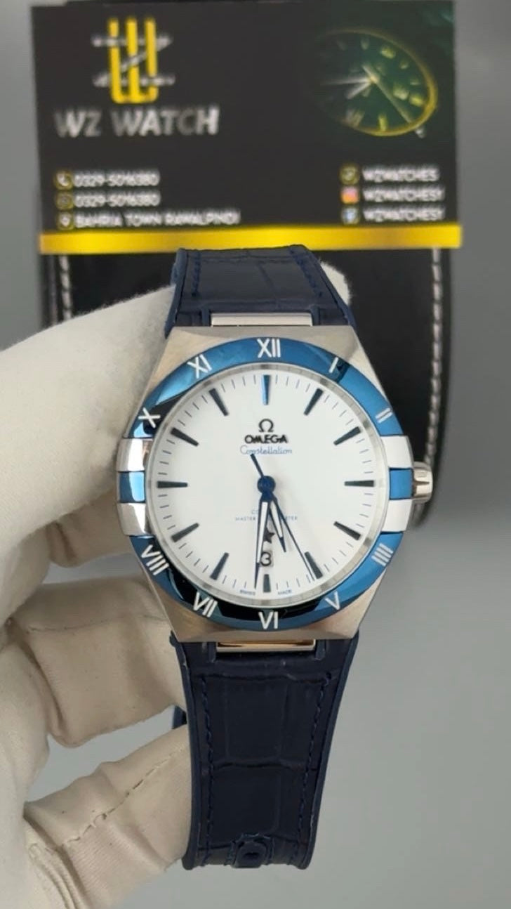 Silver with white Dial.