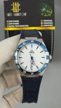 Silver with white Dial.