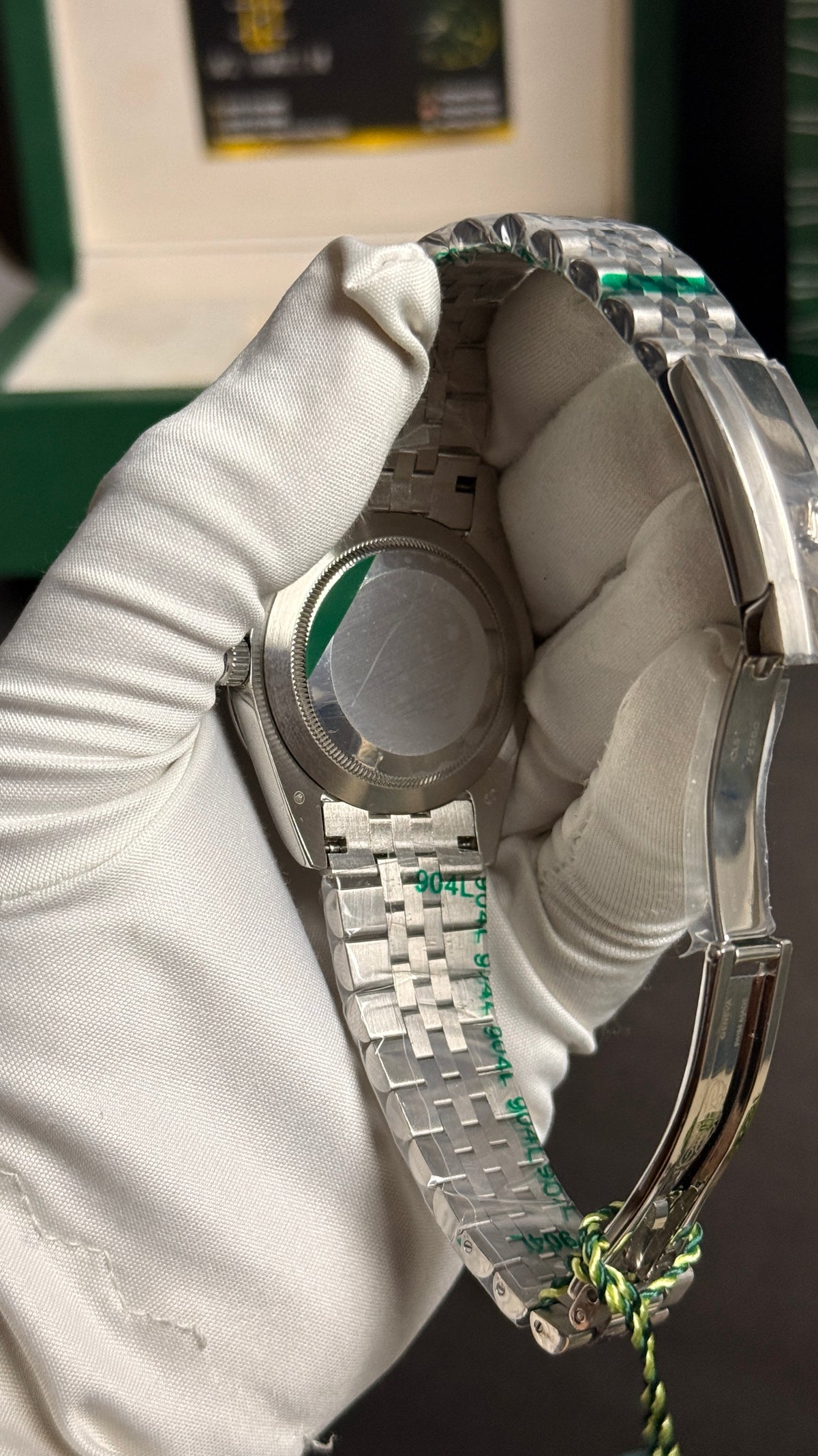 Silver with black Dial.