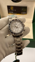 Silver with white dial