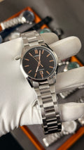 Silver with black Dial