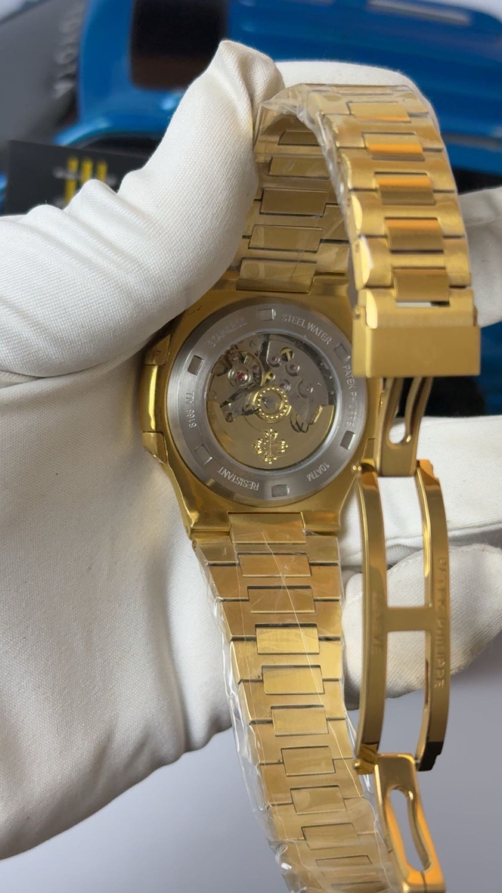 Gold with black Dial.