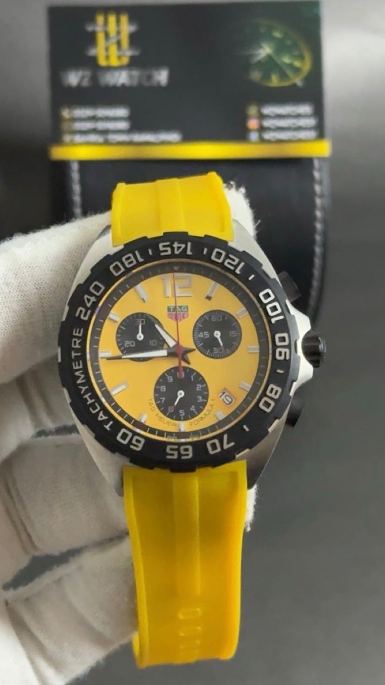 Silver with yellow Dial