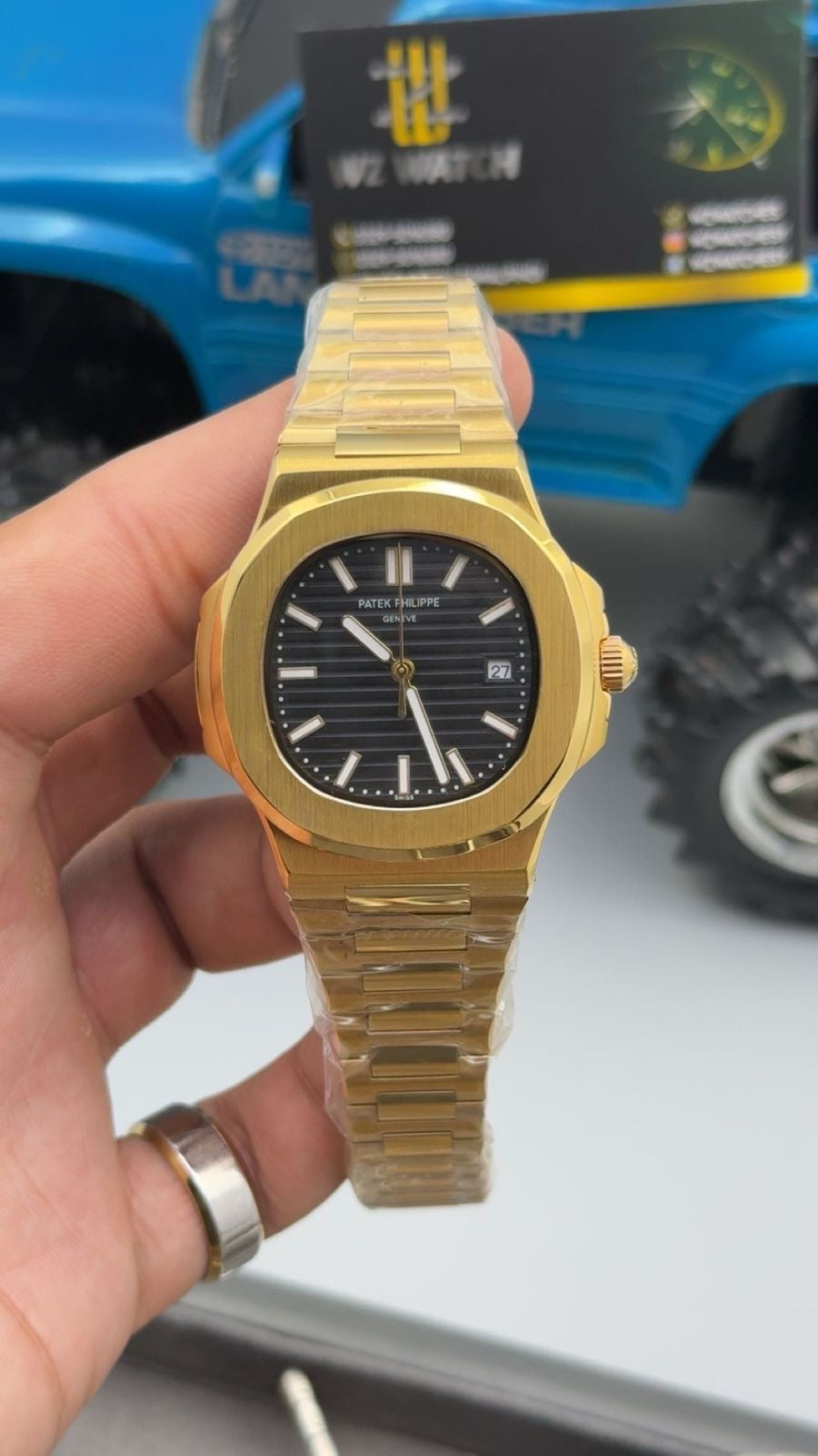 Gold with black Dial.