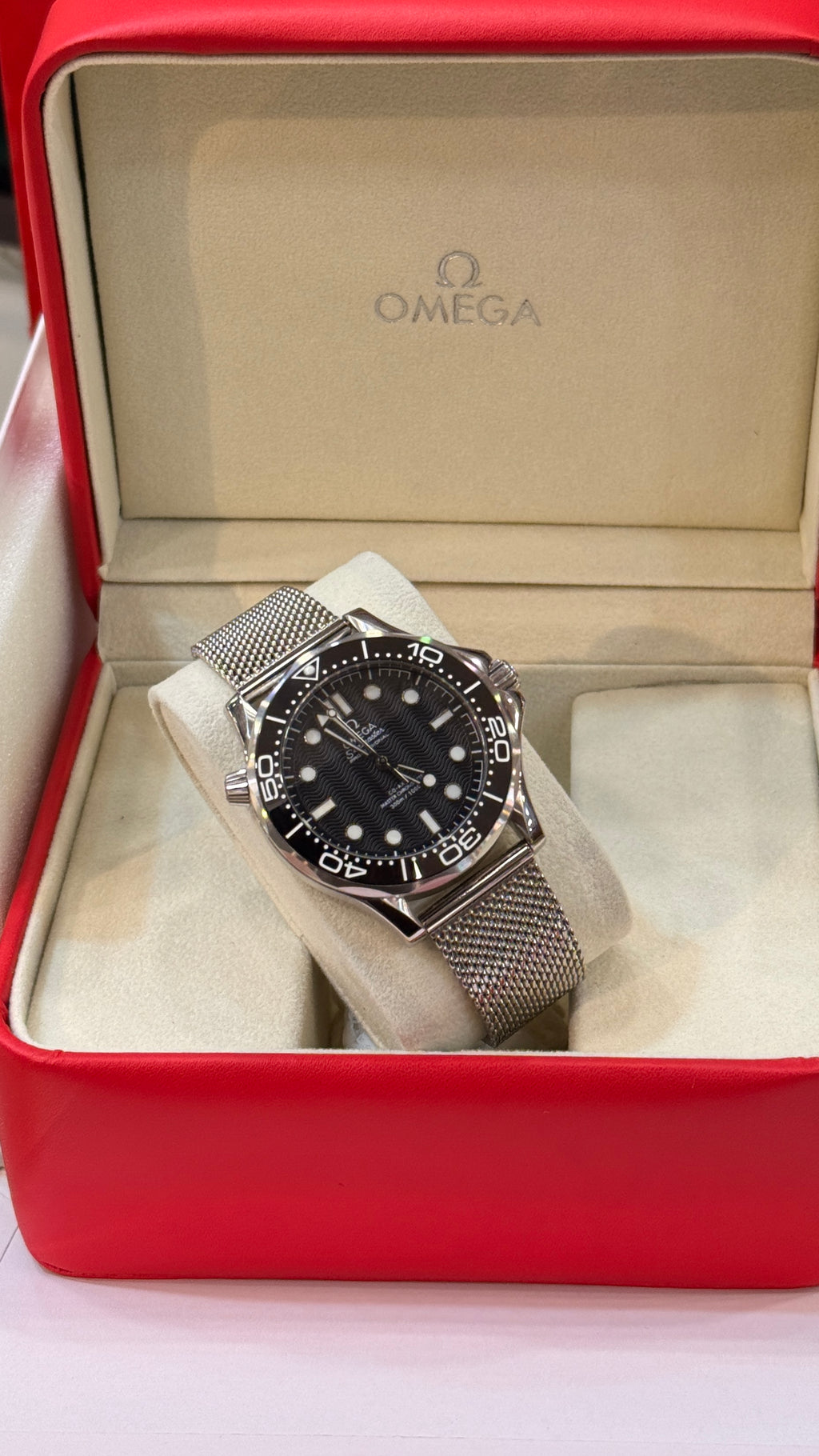 Silver with black Dial.
