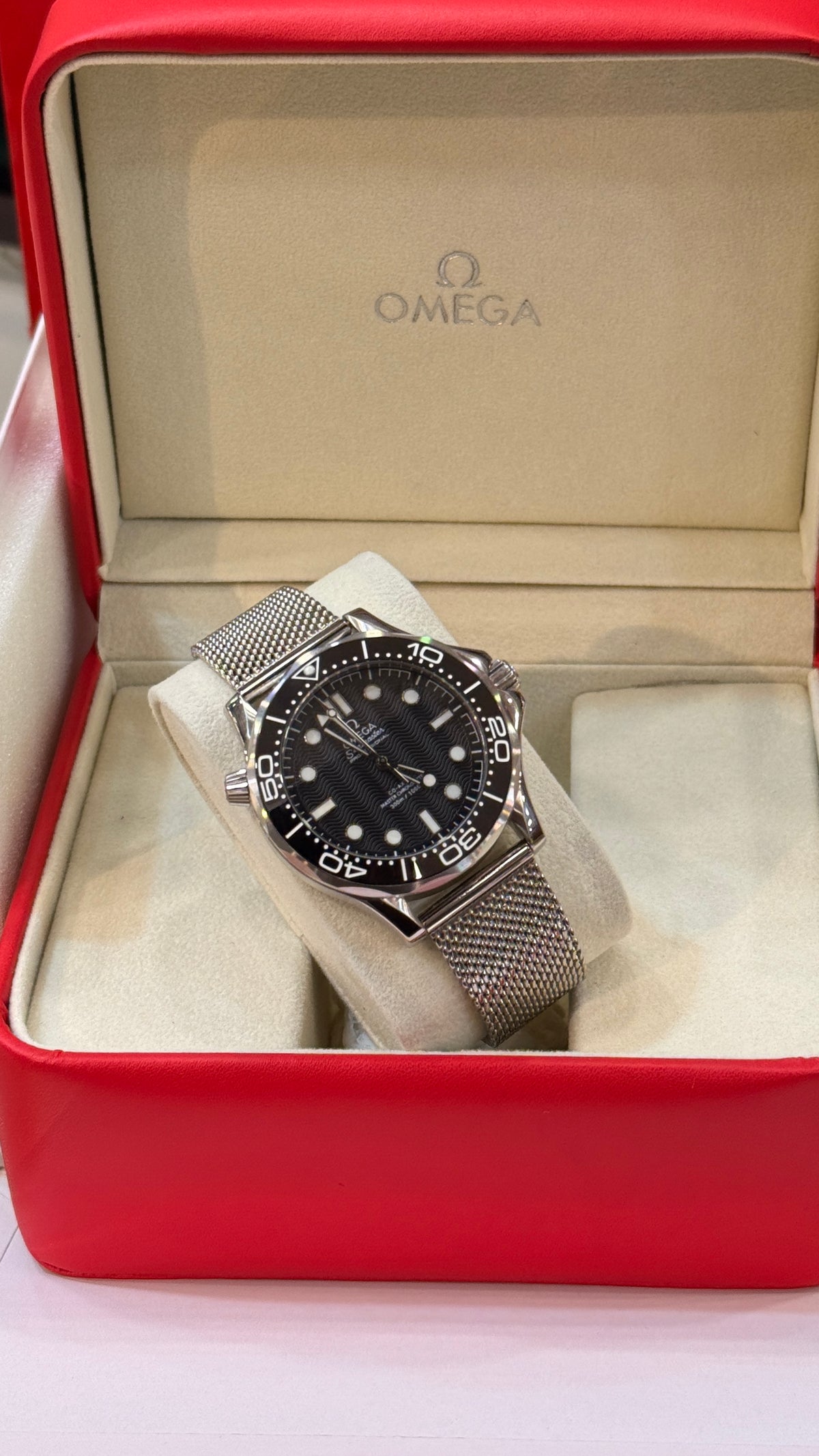 Silver with black Dial.
