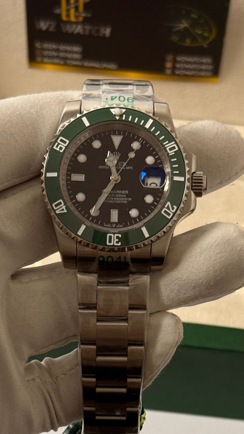 Silver with black Dial