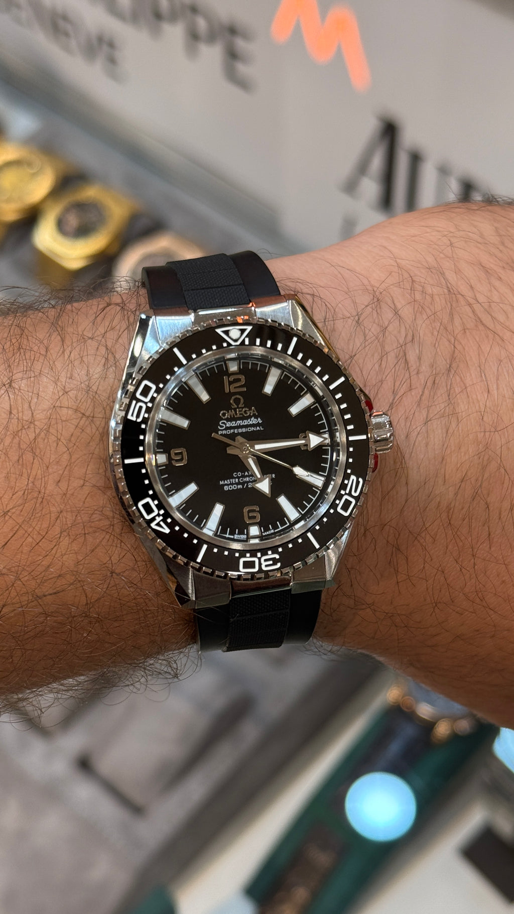Silver with black Dial.