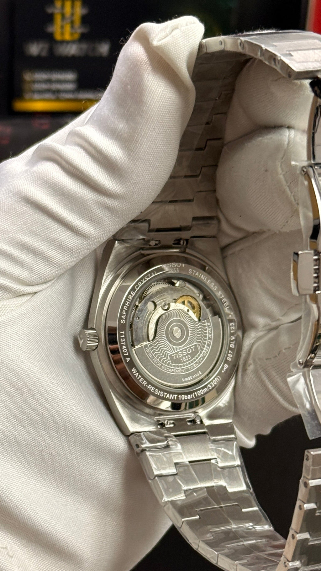 Silver with white dial