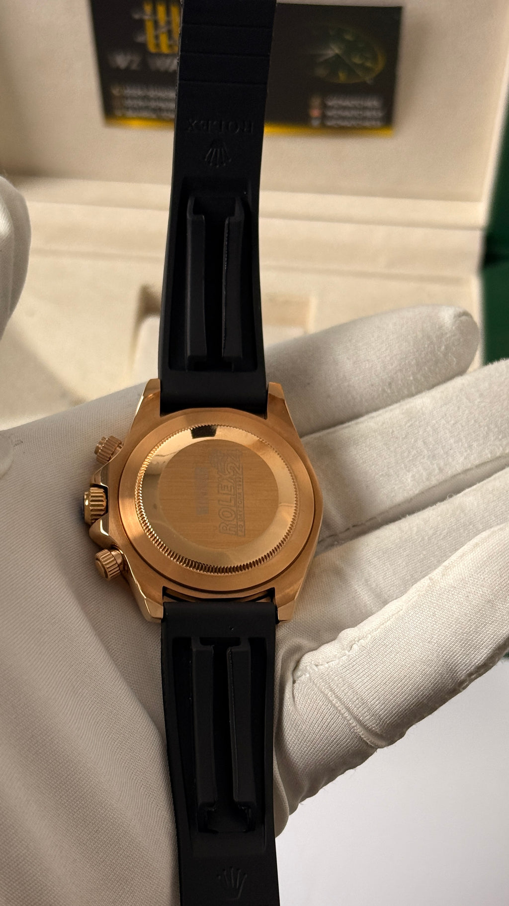 Rose gold beauty dial