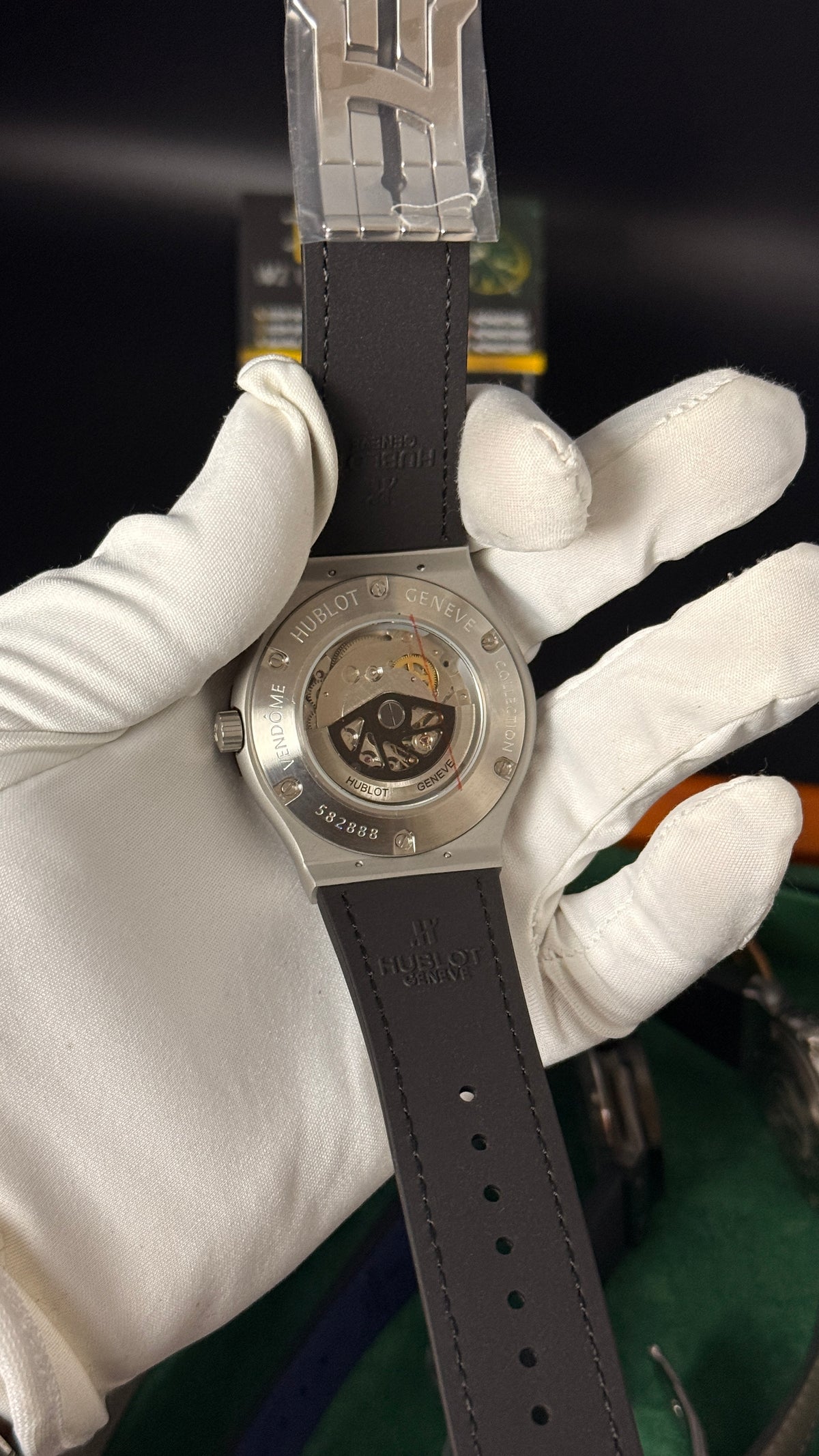 Silver with black Dial.