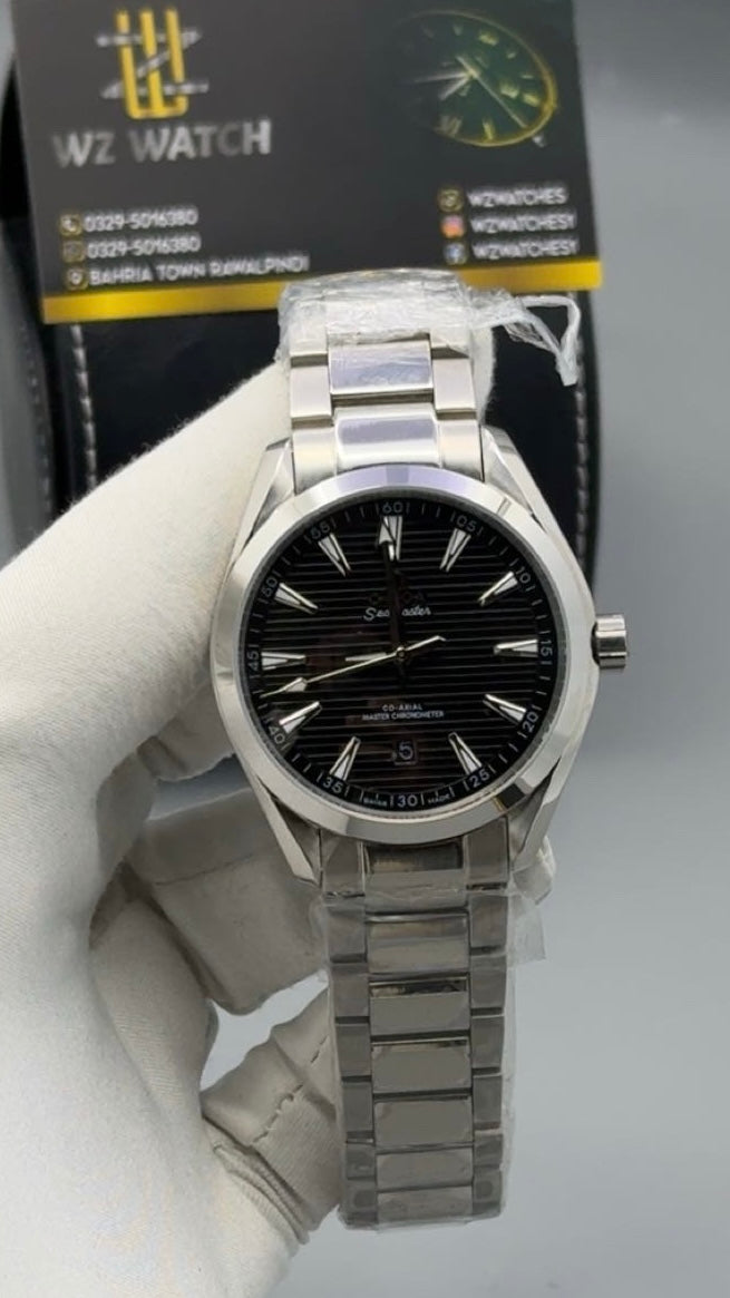 Silver with black Dial.