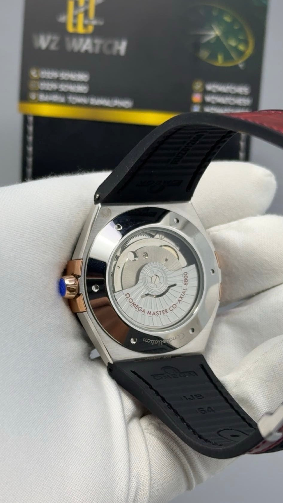 Silver with Maroon Dial.