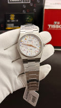 Silver with white dial