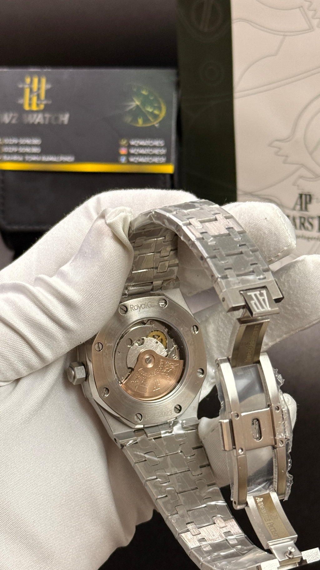 Silver with white dial