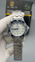 Silver with white Dial.