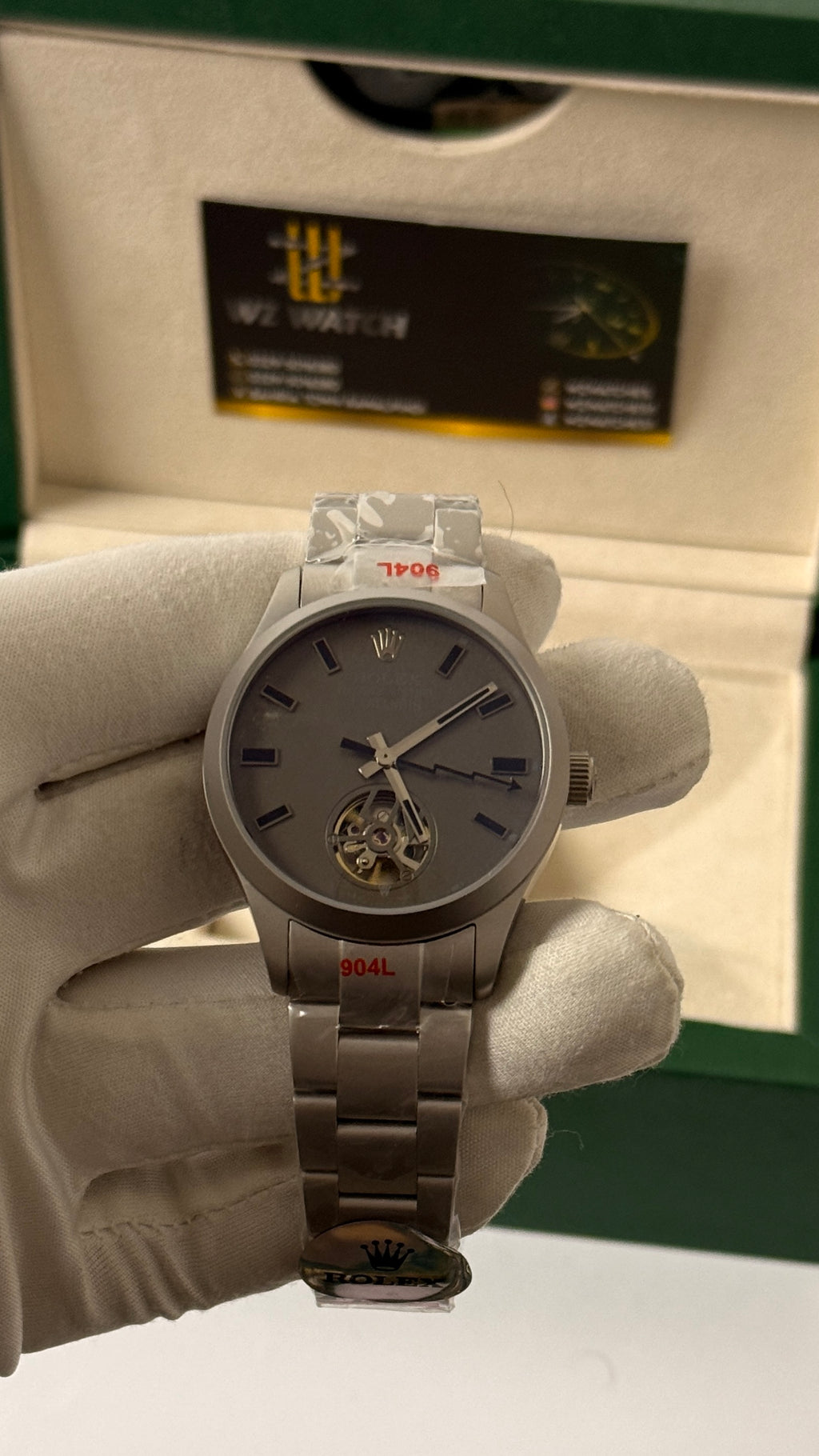 Silver with grey Dial