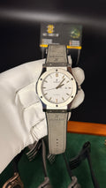 Silver with white Dial