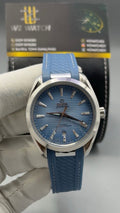 Silver with Blue Dial.