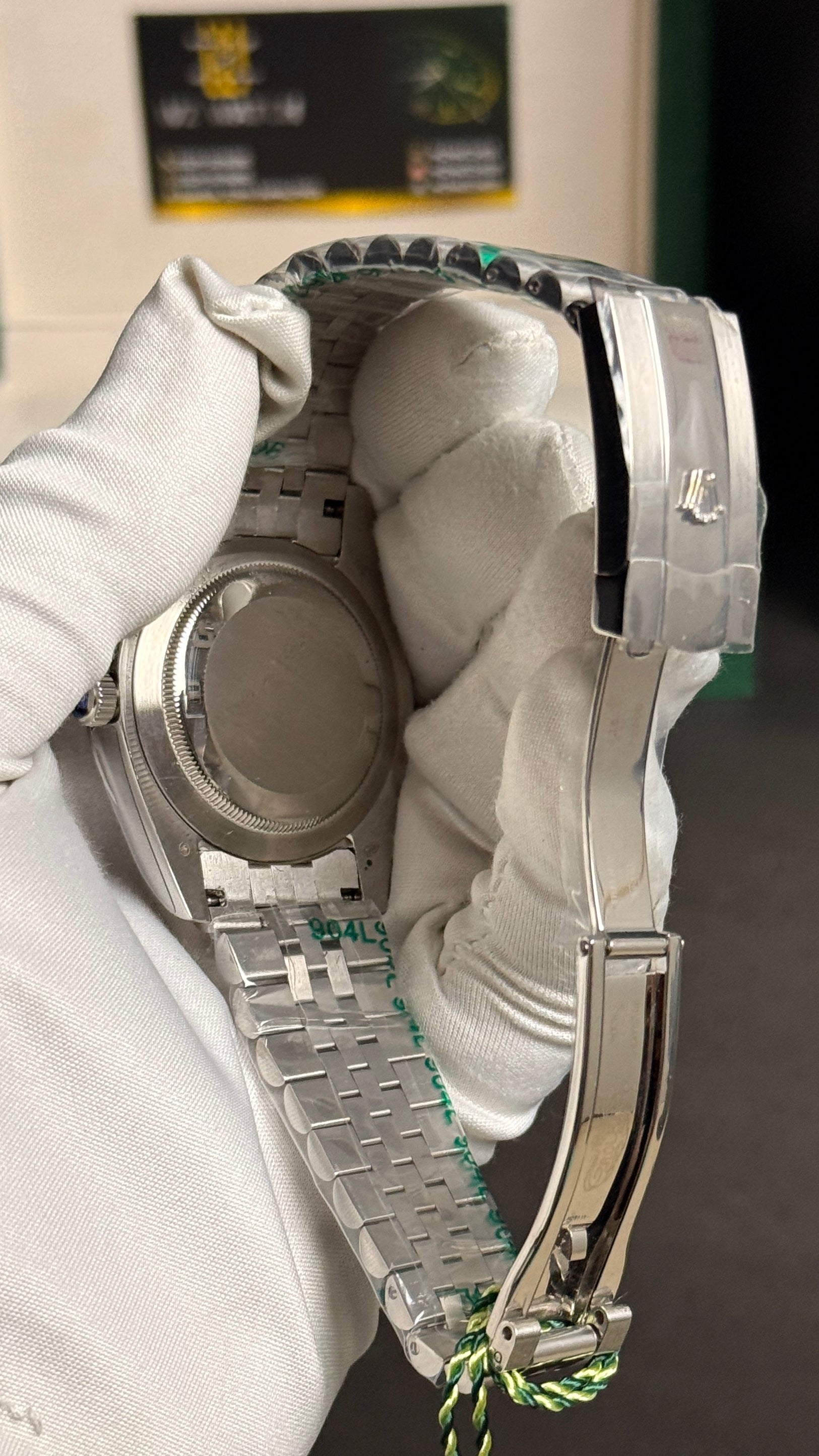 Silver with black Dial.