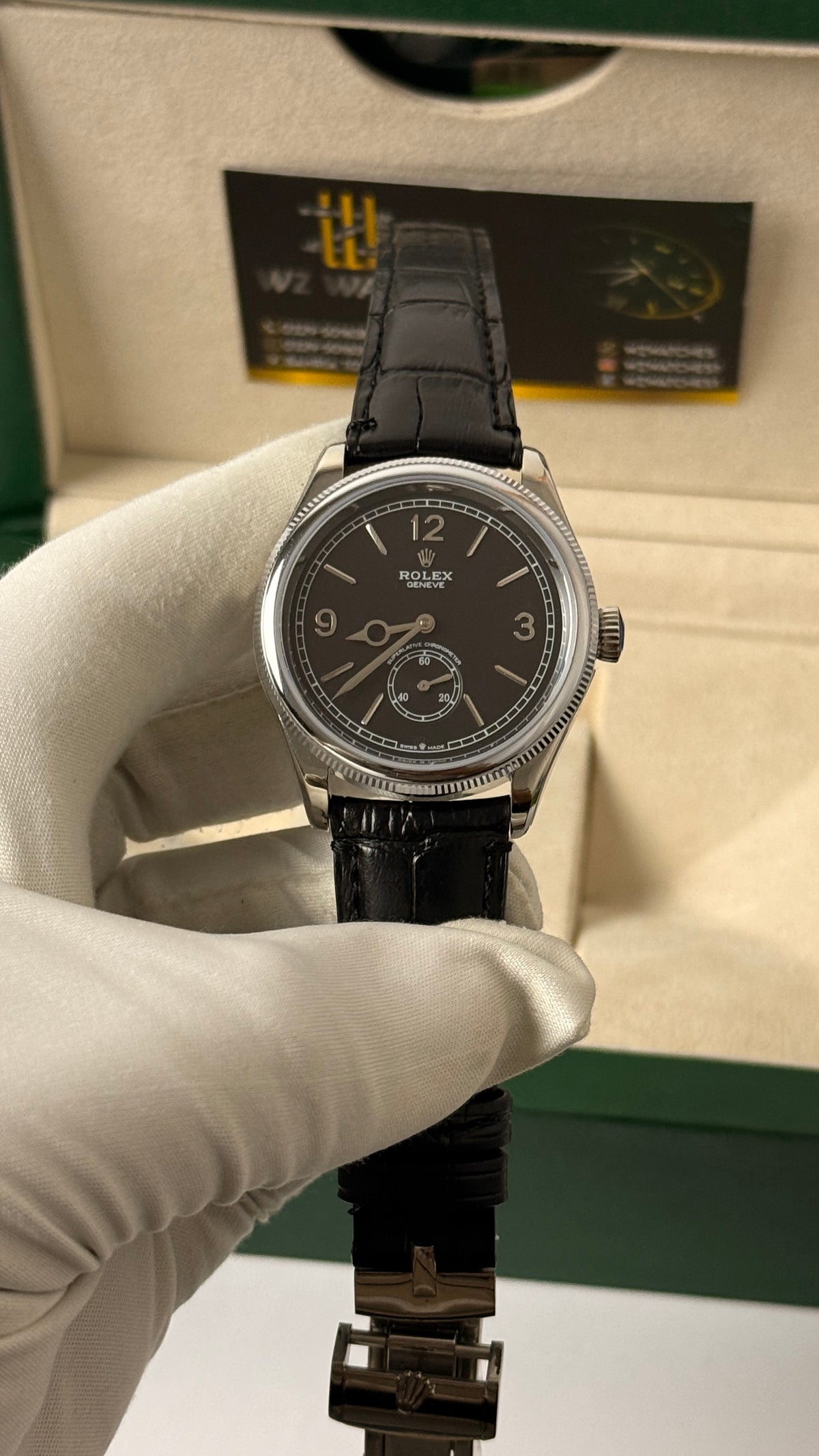 Silver with black Dial