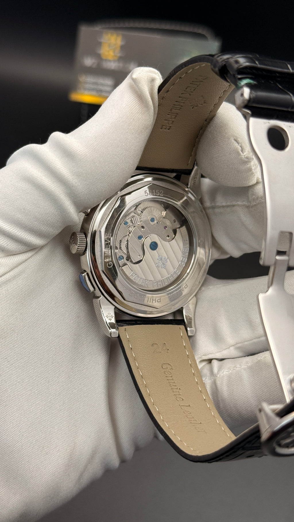 Silver with green Dial.