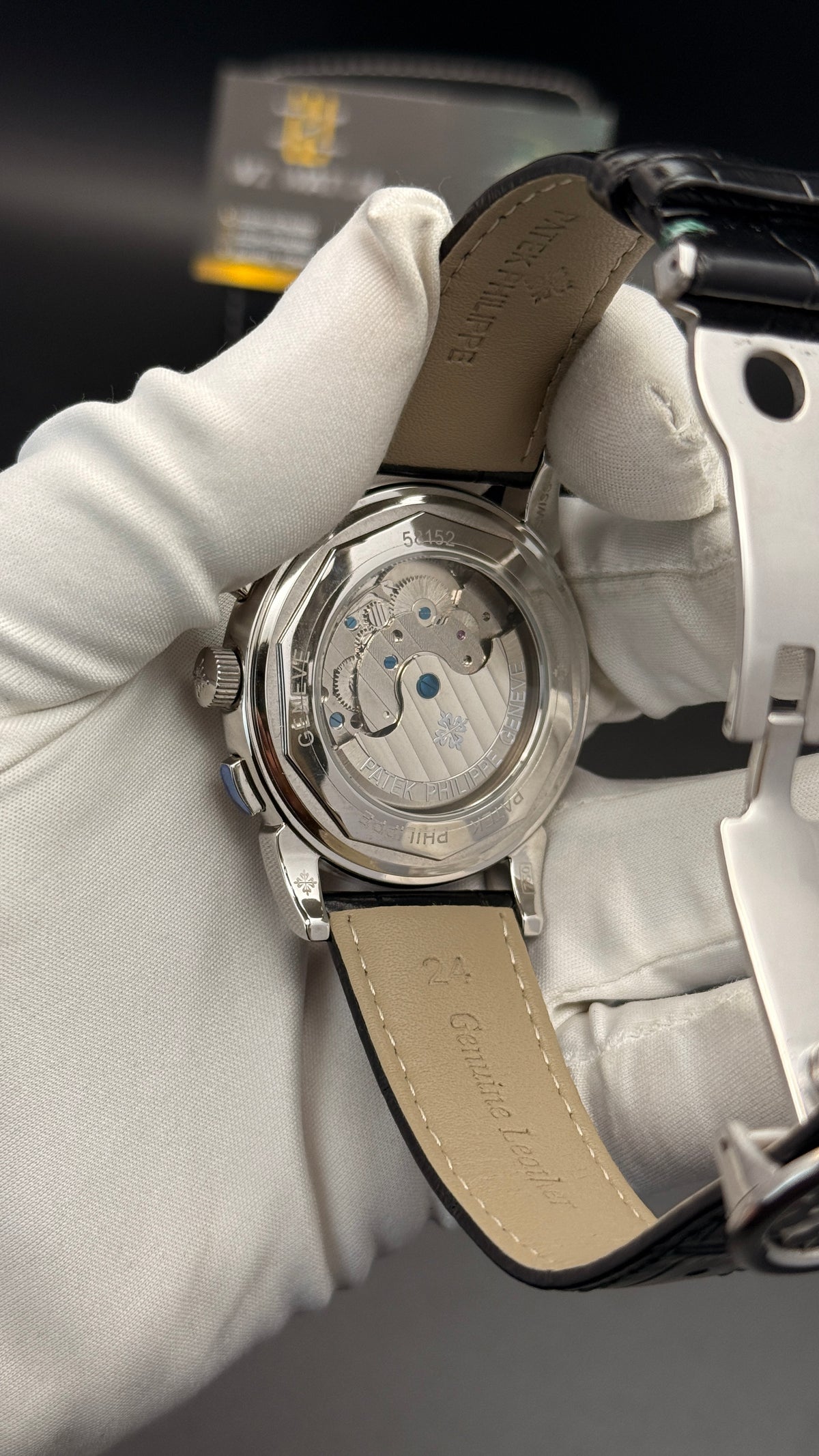 Silver with green Dial.