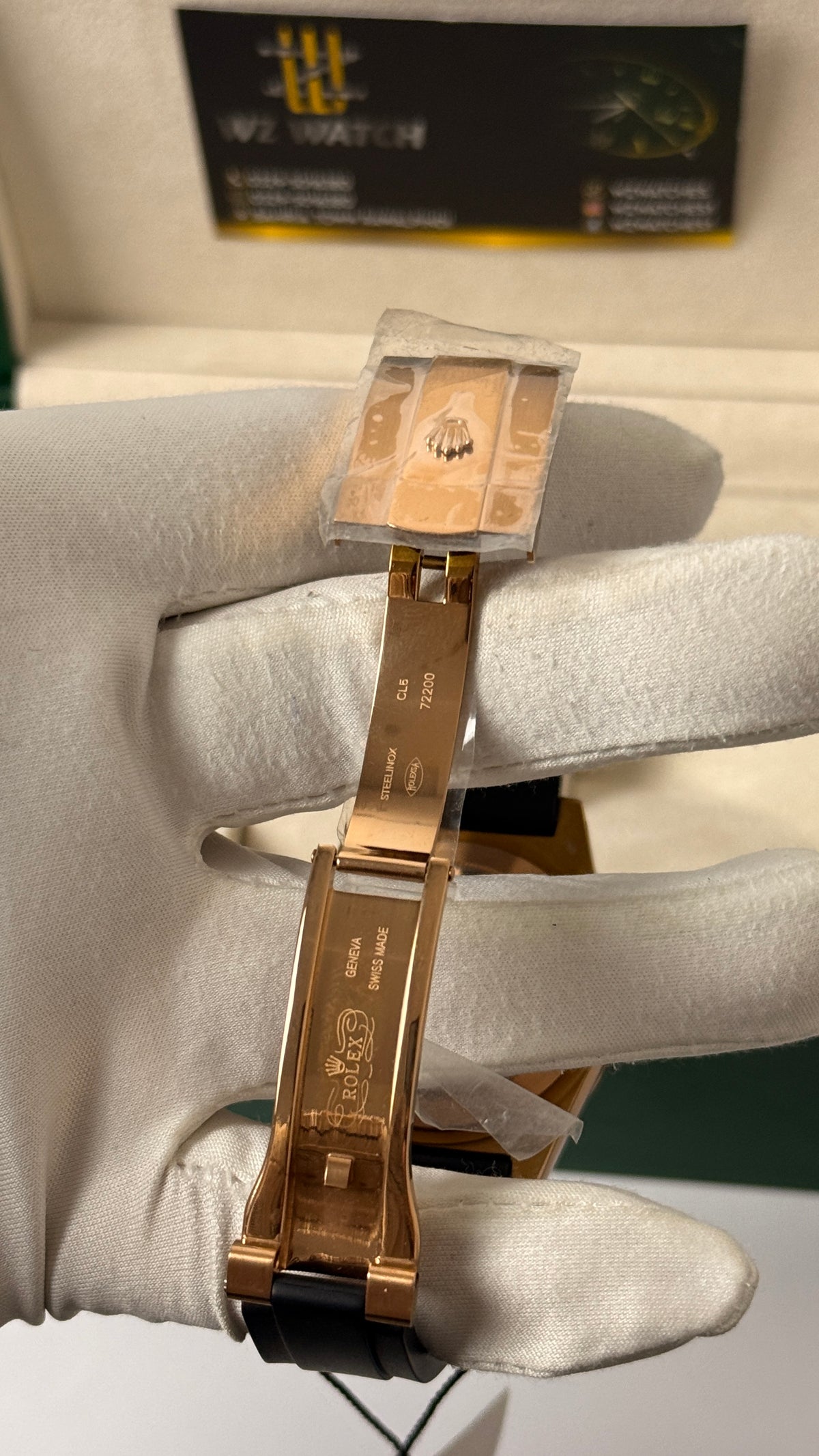 Rose gold with chocolate Dial.