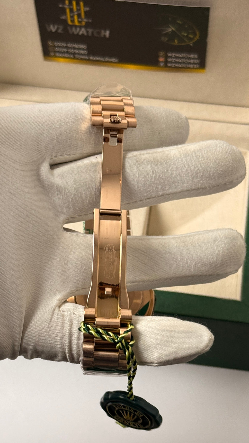 Rose gold with chocolate Dial.
