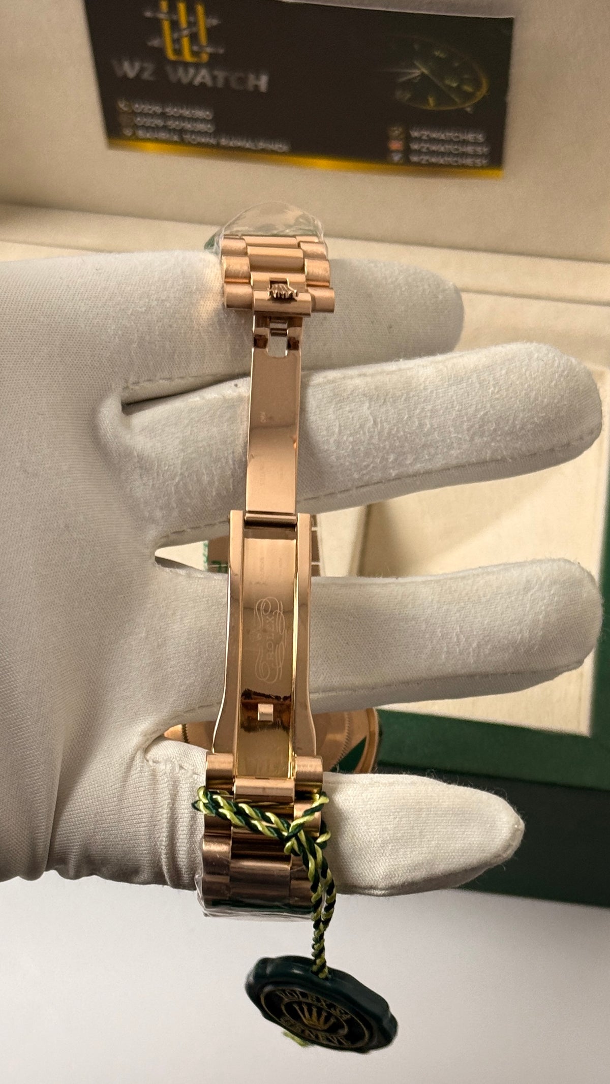 Rose gold with chocolate Dial.