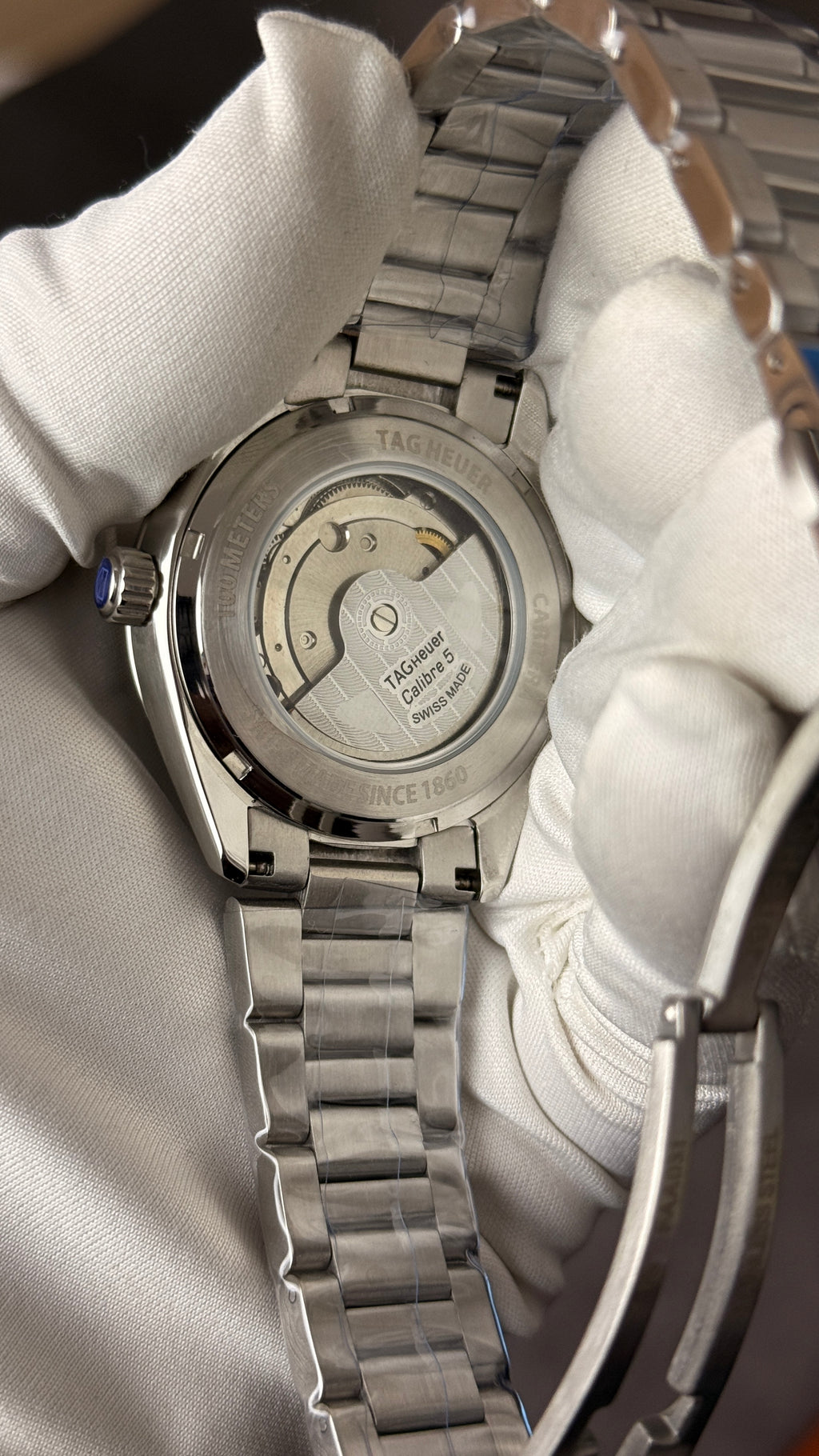 Silver with green Dial