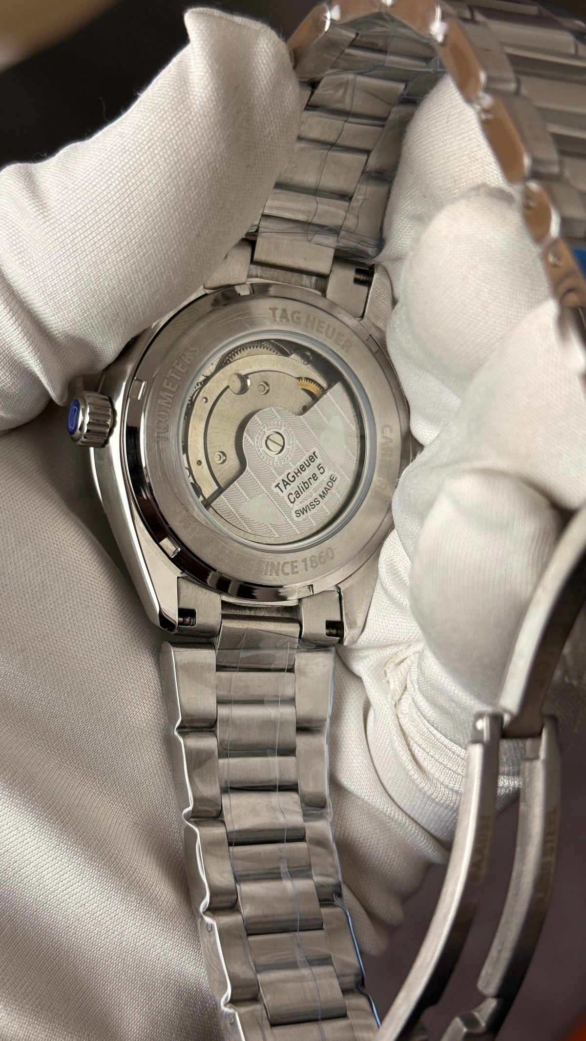 Silver with green Dial